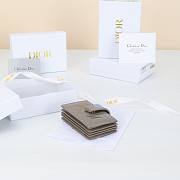 Colestore Dior Lady Dior Jasmine Card Holder Cannage Patent Calfskin Grey 10.4×7×2cm - 3
