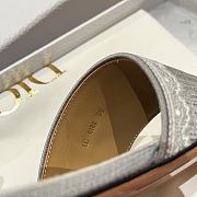 Colestore Dior Dentelle Slide Trianon Grey Dior Oblique Embroidered Cotton and White Lace - 3
