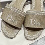 Colestore Dior Dentelle Slide Trianon Beige Dior Oblique Embroidered Cotton and White Lace - 5