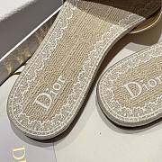 Colestore Dior Dentelle Slide Trianon Beige Dior Oblique Embroidered Cotton and White Lace - 4