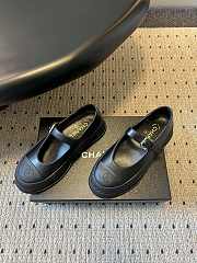 Colestore Chanel CC Logo Mary Jane Platform Leather Shoes Black - 6
