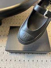 Colestore Chanel CC Logo Mary Jane Platform Leather Shoes Black - 5
