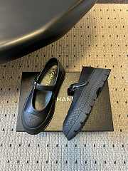 Colestore Chanel CC Logo Mary Jane Platform Leather Shoes Black - 4