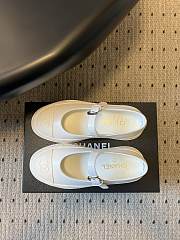 Colestore Chanel CC Logo Mary Jane Platform Leather Shoes White - 6
