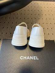 Colestore Chanel CC Logo Mary Jane Platform Leather Shoes White - 5