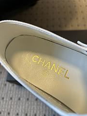 Colestore Chanel CC Logo Mary Jane Platform Leather Shoes White - 4