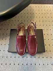 Colestore Chanel Slingbacks   Shiny Calfskin  Burgundy - 1