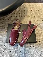 Colestore Chanel Slingbacks   Shiny Calfskin  Burgundy - 6