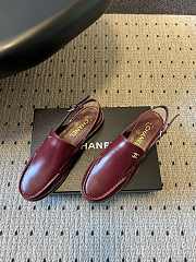 Colestore Chanel Slingbacks   Shiny Calfskin  Burgundy - 5
