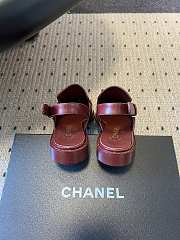 Colestore Chanel Slingbacks   Shiny Calfskin  Burgundy - 4