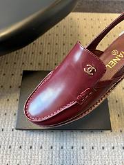 Colestore Chanel Slingbacks   Shiny Calfskin  Burgundy - 3