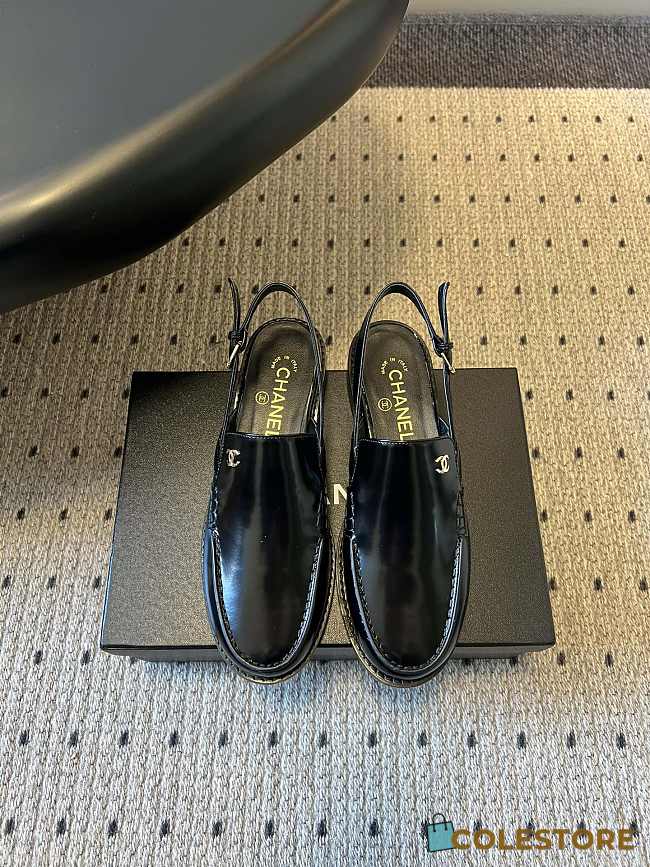 Colestore Chanel Slingbacks   Shiny Calfskin  Black - 1