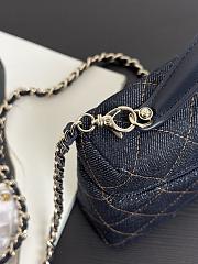 Colestore Chanel  Classic Vanity With Chain   Denim & Gold Metal  Dark Blue & Orange 17 x 19.5 x 5cm - 3