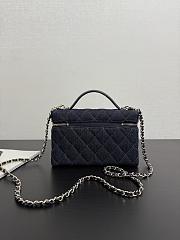 Colestore Chanel  Classic Vanity With Chain   Denim & Gold Metal  Dark Blue & Orange 17 x 19.5 x 5cm - 4