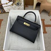 Colestore Hermes Mini Kelly Noir Epsom 19x12x6cm - 4
