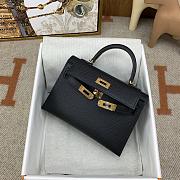 Colestore Hermes Mini Kelly Noir Epsom 19x12x6cm - 3