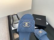 Colestore Chanel Mules Cotton Blue Denim - 3