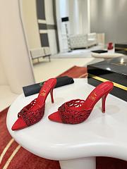 Colestore Christian Louboutin Lasera Strass Mule Veau velours - Fever - 4