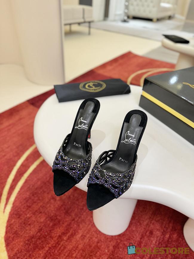 Colestore Christian Louboutin Lasera Strass Mule Black - 1