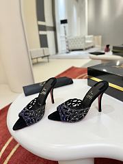 Colestore Christian Louboutin Lasera Strass Mule Black - 4