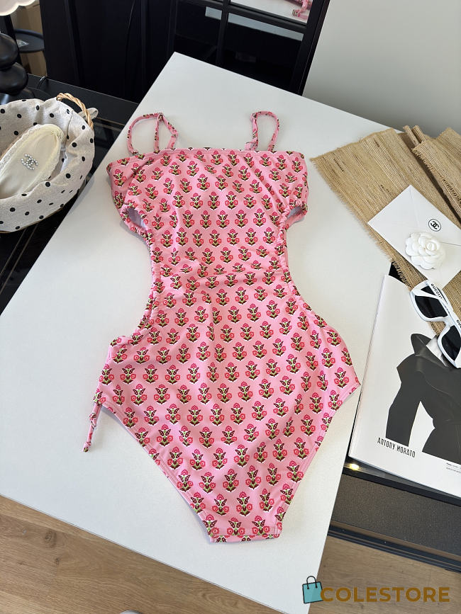 Colestore Gucci Jersey Swimsuit in Pink  - 1
