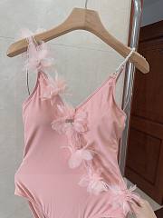 Colestore Miu Miu Rroba Plazhi Pink Swimsuit - 4