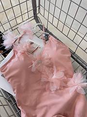 Colestore Miu Miu Rroba Plazhi Pink Swimsuit - 2