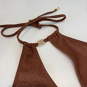 Colestore Loewe Anagram Shimmer Halter Triangle Bikini Set - 4