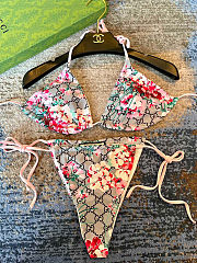 Colestore Gucci GG Floral Print Triangle Bikini Set - 3
