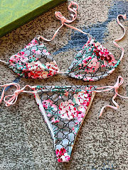 Colestore Gucci GG Floral Print Triangle Bikini Set - 2