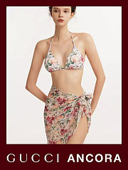 Colestore Gucci Ancora Floral Triangle Bikini & Sarong Set - 1