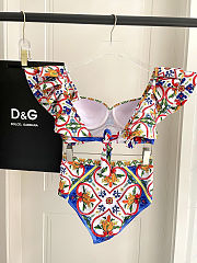 Colestore Dolce & Gabbana Ruffled-Edge Printed Two-Piece Swimming Suit  - 2