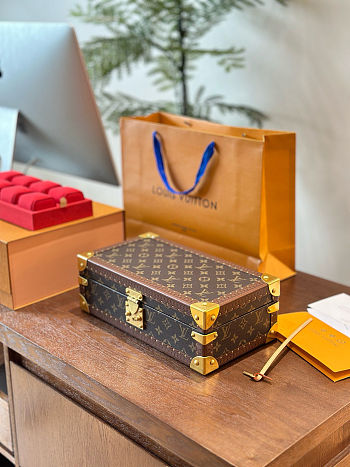 Colestore Louis Vuitton Monogram Canvas 8 Watch Case Red Fusion 34x18x11 cm
