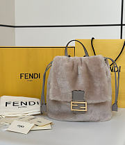 Colestore  Fendi Backpack Fur Grey 26x12x27cm - 1