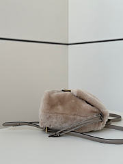 Colestore  Fendi Backpack Fur Grey 26x12x27cm - 5