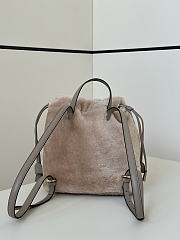 Colestore  Fendi Backpack Fur Grey 26x12x27cm - 4