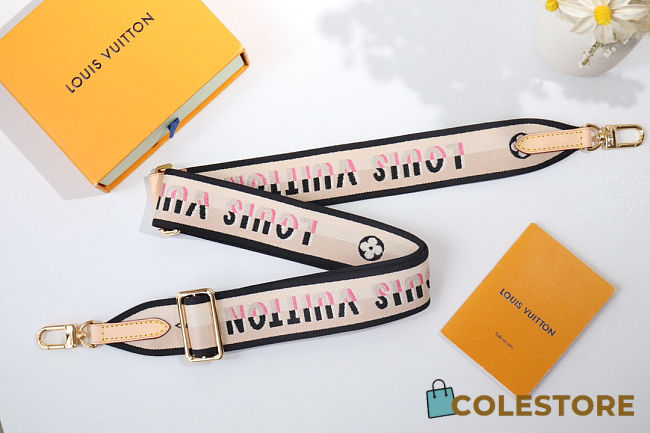 Colestore Louis Vuitton Jacquard Non-adjustable Speedy Bandouliere Strap Black/Pink 111 x 4 x 0.2cm - 1