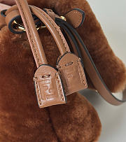 Colestore  Fendi Mamma Baguette Small Mini-bag in Brown Shearling 20x9x13cm - 3