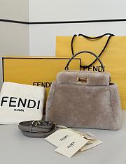 Colestore  Fendi Peekaboo Mini Fur Grey 23x11x18cm - 1
