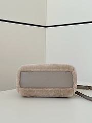Colestore  Fendi Peekaboo Mini Fur Grey 23x11x18cm - 6