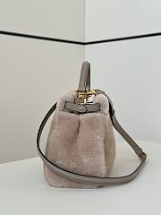 Colestore  Fendi Peekaboo Mini Fur Grey 23x11x18cm - 5