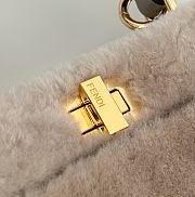 Colestore  Fendi Peekaboo Mini Fur Grey 23x11x18cm - 2