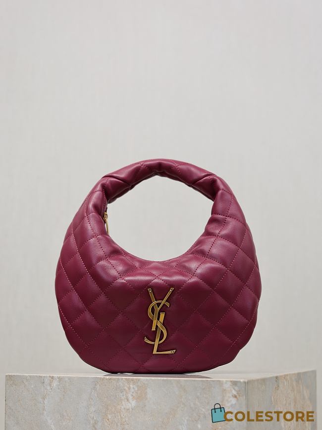 Colestore YSL  Saint Laurent ICARINO in quilted nappa in Deep Fuchsia 17×13×3cm - 1