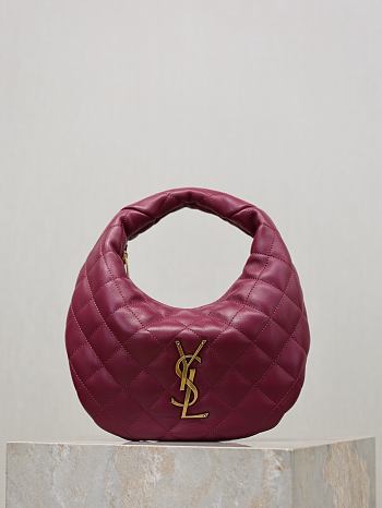 Colestore YSL  Saint Laurent ICARINO in quilted nappa in Deep Fuchsia 17×13×3cm