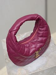 Colestore YSL  Saint Laurent ICARINO in quilted nappa in Deep Fuchsia 17×13×3cm - 6