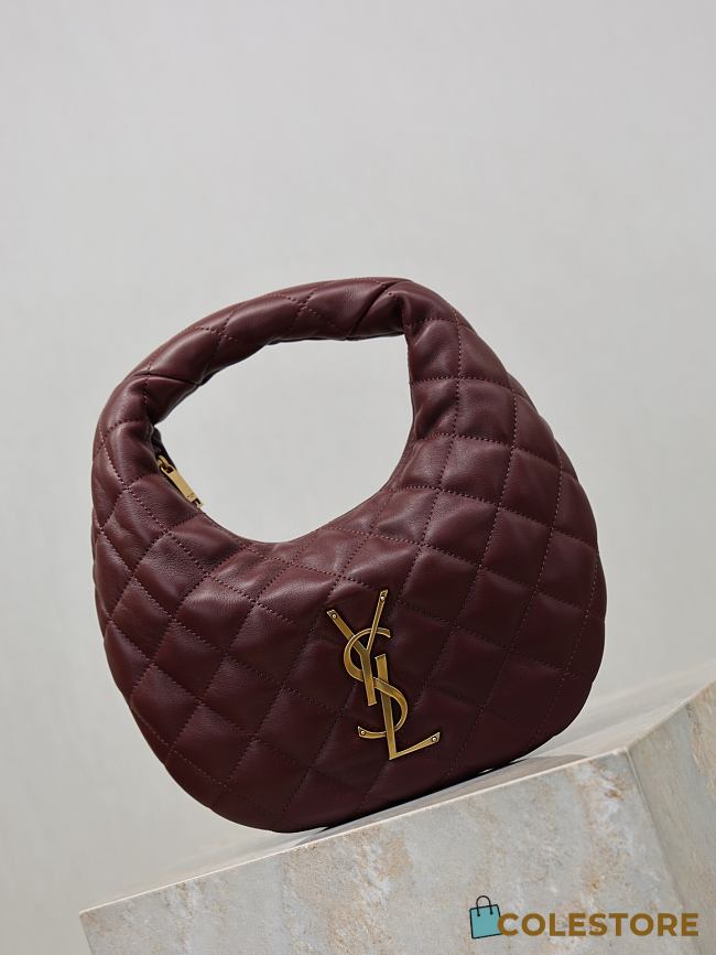 Colestore YSL  Saint Laurent ICARINO in quilted nappa in Bordeaux 17×13×3cm - 1