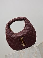 Colestore YSL  Saint Laurent ICARINO in quilted nappa in Bordeaux 17×13×3cm - 1