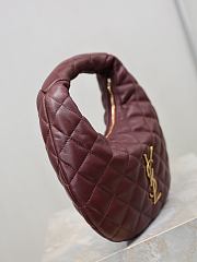 Colestore YSL  Saint Laurent ICARINO in quilted nappa in Bordeaux 17×13×3cm - 4