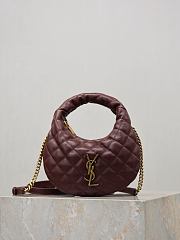 Colestore YSL Saint Laurent ICARINO mini in quilted nappa in Bordeaux 19x12x5cm - 1