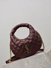 Colestore YSL Saint Laurent ICARINO mini in quilted nappa in Bordeaux 19x12x5cm - 4
